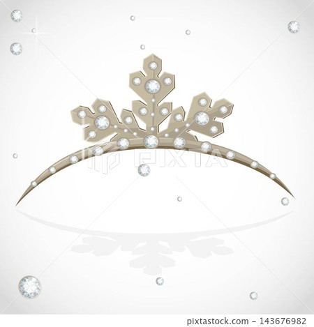 Gold Crown tiara snowflake shaped for Christmas ball 143676982