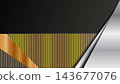Abstract geometric background with metallic gold vertical lines, copper diagonal accent, and silver side panel 143677076