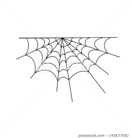 Spider web simple hand drawn illustration of doodle fancy Halloween traditional scary decor elements, clipart perfect for Halloween party design Spider web simple hand drawn illustration of doodle fancy Halloween traditional scary decor elements, clipart perfect for Halloween party design 143677092