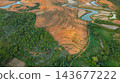 Aerial view of A Water, Rice, and Life at Tad Ma Waterfall, Laos 143677222