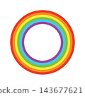 rainbow colors circles frame vector art 143677621