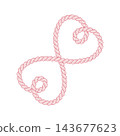 rope with overlapping hearts forming infinity symbol vector illustration 143677623