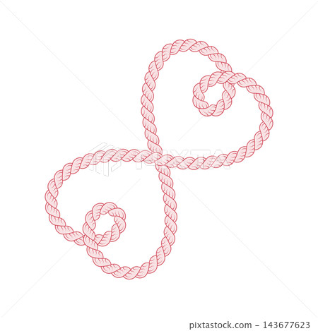 rope with overlapping hearts forming infinity symbol vector illustration rope with overlapping hearts forming infinity symbol vector illustration 143677623