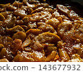 Traditional Basin with Apple Jam in Warm Autumn Sunlight 143677932