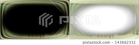 Pale green rounded rectangle frame overlay with soft white oval glow and glitchy streaked grunge edges PNG, isolated on transparent background Pale green rounded rectangle frame overlay with soft white oval glow and glitchy streaked grunge edges PNG, isolated on transparent background 143682332