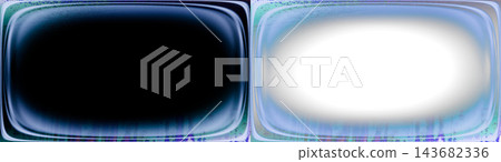 Periwinkle blue curved screen border overlay with soft white oval center, teal edges and vertical purple streaks along the bottom PNG, isolated on transparent background Periwinkle blue curved screen border overlay with soft white oval center, teal edges and vertical purple streaks along the bottom PNG, isolated on transparent background 143682336