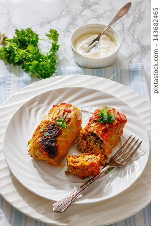 Sarmale Romanian cabbage rolls with ground beef Sarmale Romanian cabbage rolls with ground beef 143682465
