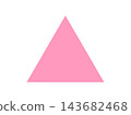 Filled triangle, geometric design, pink. 143682468