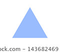 Filled triangle, geometric design, light blue. 143682469