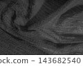 Neutral Gray Cotton Fabric Drapery Background 143682540
