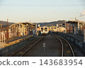 Scenery from the window of the Tosa Kuroshio Railway Gomen-Nahari Line (at dusk): Akaoka Station, Railbus diesel railcar 143683954