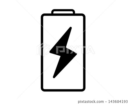 Simple battery icon Simple battery icon 143684193