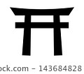 Shrine symbol (torii gate icon) 143684828