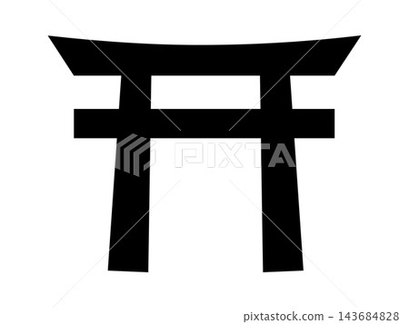 Shrine symbol (torii gate icon) Shrine symbol (torii gate icon) 143684828