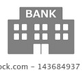 Bank silhouette (financial institution icon) 143684937