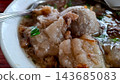 Indonesian Meatball Soup Bakso with Fatty Beef Close Up 143685083