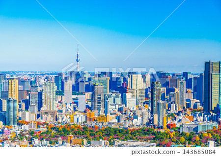 從澀谷眺望東京晴空塔。 從澀谷眺望東京晴空塔。 143685084