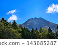 On a sunny day, Mount Nikko-Shirane under a blue sky, at the top of the ropeway. 143685287