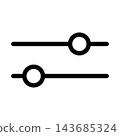 Simple icon illustration (line drawing) for filters 004 143685324