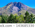On a sunny day, Mount Nikko-Shirane under a blue sky, at the top of the ropeway. 143685330