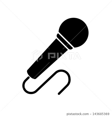 Simple icon illustration of a microphone 003 Simple icon illustration of a microphone 003 143685369