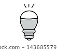Glowing light bulb icon 143685579