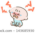 Illustration of a crying baby 143685930