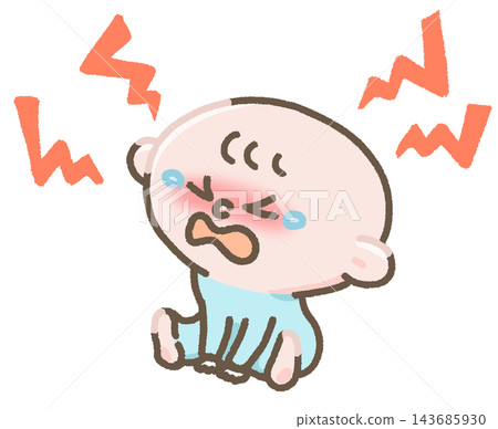 Illustration of a crying baby 143685930