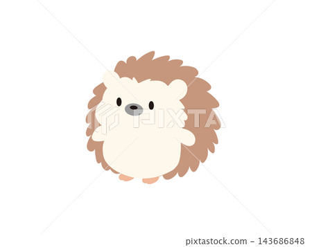 一隻可愛的刺猬的插圖 一隻可愛的刺猬的插圖 143686848