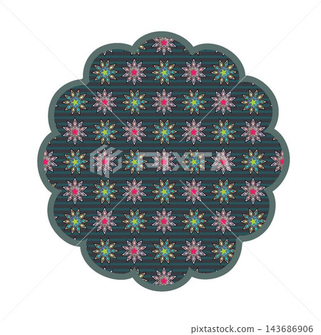 Flower-shaped background illustration Flower-shaped background illustration 143686906