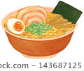 拉麵配配料的插圖 143687125