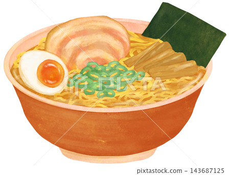 拉麵配配料的插圖 拉麵配配料的插圖 143687125