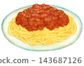 肉醬意大利面的插圖 143687126
