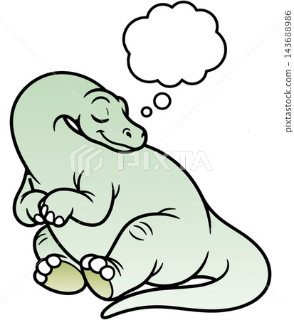 Fun dinosaur illustration ☆ Brontosaurus Fun dinosaur illustration ☆ Brontosaurus 143688986