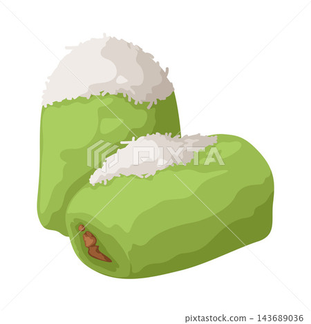 Illustration of Kue Putu Indonesian Food Illustration of Kue Putu Indonesian Food 143689036