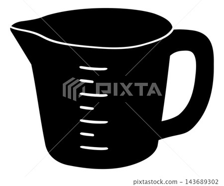 Measuring Cup Silhouette Baking Icon Measuring Cup Silhouette Baking Icon 143689302
