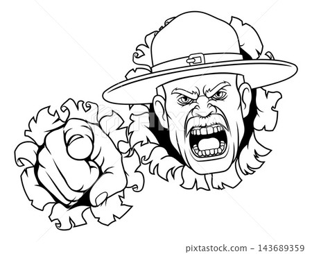 Drill Instructor Sergeant Bootcamp Army Soldier 143689359