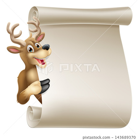 Christmas Santa Claus Reindeer Background Sign Christmas Santa Claus Reindeer Background Sign 143689370