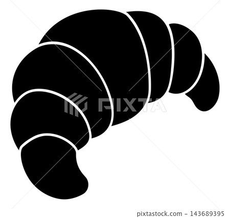Croissant Silhouette Bakery Pastry Icon Croissant Silhouette Bakery Pastry Icon 143689395
