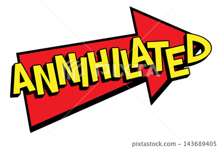 ANNIHILATED Comic Book Pop Art Arrow Graphic ANNIHILATED Comic Book Pop Art Arrow Graphic 143689405