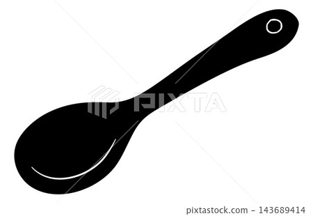 Black Spoon Silhouette Kitchen Utensil Icon Black Spoon Silhouette Kitchen Utensil Icon 143689414