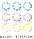 Colorful frame illustration set 143689420