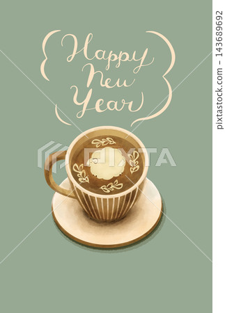 2027 Year of the Sheep New Year's card template 2027 Year of the Sheep New Year's card template 143689692