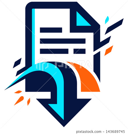Abstract digital document icon representing fast online shopping deals and savings during the annual cyber monday sales event Abstract digital document icon representing fast online shopping deals and savings during the annual cyber monday sales event 143689745