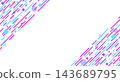 Background material featuring magenta and cyan diagonal lines and geometric patterns. 143689795