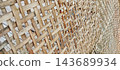 Diagonal bamboo woven texture close up 143689934