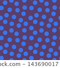 Purple polka dot Seamless Pattern with blue circles vector background 143690017