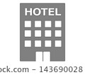 Hotel icon (accommodation silhouette) 143690028