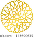 Golden chrysanthemum flower icon 143690635