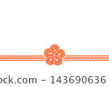 Plum blossom mizuhiki postcard template 143690636